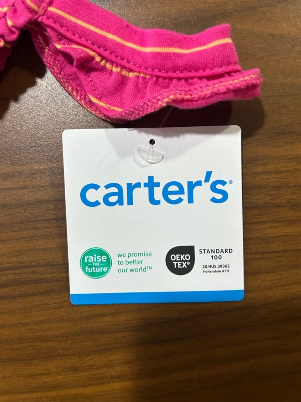 Carter's Pink Striped Toddler Tank Top - Picture 5 of 6